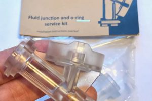 a spares kit Numnuts fluid junction in its packet with two replacement O rings
